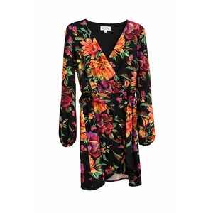 Siena Floral Wrap Dress – Size 10 – Elegant & Sexy with Self-Tie Belt